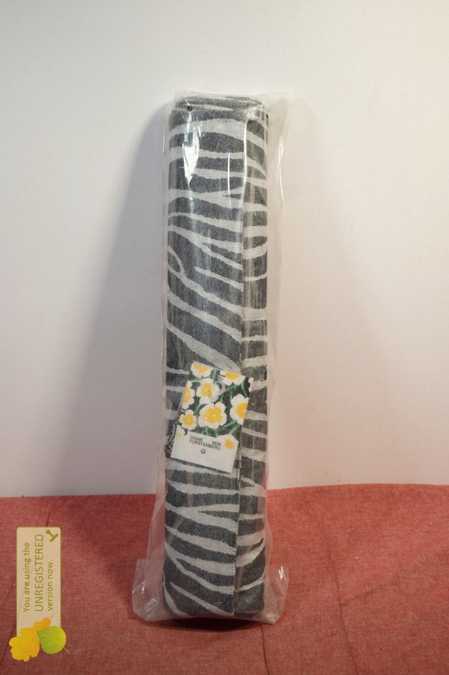 DVF Black and White Zebra Oversized Table Runner 20x90"